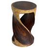 Haussmann® Round Wood Twist Accent Table 14 in DIA x 23 | End Table in Tables by Haussmann®