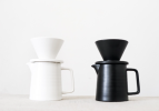 Black Ceramic Pour Over Set | Cup in Drinkware by Vanilla Bean