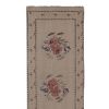 1970s Vintage Floral Aubusson Handmade Kilim Runner Rug | Rugs by Vintage Pillows Store. Item composed of fabric and fiber