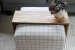 Spalted Maple Ottoman Foot Stool Table | End Table in Tables by Hazel Oak Farms. Item composed of maple wood