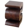 Haussmann® Wood BIG Wave Verve Accent Snake Table 12x14x18 | End Table in Tables by Haussmann®