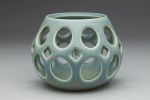 Oval Tea Light Holder - Blue/Green | Decorative Objects by Lynne Meade