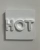 Hot 6"x6" | Mixed Media in Paintings by Emeline Tate. Item made of canvas with synthetic