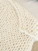 Chunky knit blanket white | Linens & Bedding by Anzy Home. Item composed of fiber