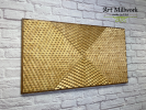 HURRICANE Geometric Wood Wall Art / Unique Modern Sound Acou | Wall Sculpture in Wall Hangings by ArtMillWork Design. Item composed of wood