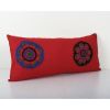 Turkish Red Suzani Hippie Cushion Cover, Samarkand Bedding P | Pillows by Vintage Pillows Store