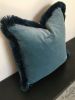 Blue silk velvet pillow // lavender blue silk velvet pillow | Pillows by Velvet Fringe