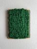 Woven Tile 9x12 - Fluff - Green and Green | Wall Sculpture in Wall Hangings by Mpwovenn Fiber Art by Mindy Pantuso