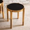 Black and Gold Round Modern Side Table | Waverly | Tables by Alabama Sawyer