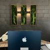 3 Panel Botanical Garden | Decorative Frame in Decorative Objects by Moss Art Installations