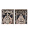 Soft Color Pair of Small Turkish Rug Floor Mats, Traditional | Area Rug in Rugs by Vintage Pillows Store. Item composed of cotton and fiber