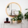 Round Hardwood Mirror | Decorative Objects by Dot & Rose. Item made of maple wood with glass