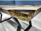 Custom Order Smoke Epoxy Walnut Table | River Resin Table | Dining Table in Tables by LuxuryEpoxyFurniture. Item made of wood with synthetic