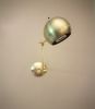 Adjustable Wall Sconce - Industrial Light -  Gold Globe | Sconces by Retro Steam Works. Item made of metal