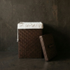 Vivaldi Woven Leather Laundry Hamper | Storage Basket in Storage by Rikan