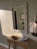 Bone Inlay Mirror, Scalloped Wavy Vanity Mirror for Bathroom & Bedroom | Decorative Objects by IKKAZA