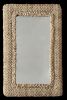 Beige Handwoven Wool Wall Mirror Modern Rustic Boho Decor for Living Room or Bedroom | Decorative Objects by Swiflo