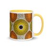 Yellow Orange African Pattern Boho Coffee Mug | Drinkware by Reflektion Design