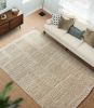 Handmade Wool Area Rug, Neutral Geometric Moroccan Living Room Carpet | Rugs by Swiflo