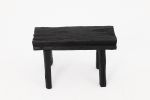 Rustic Blackened Wood stool with Raw Organic Form Indoor & Outdoor | Chairs by Logniture