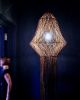 Medina Three Macrame Lamp - Honey / Mustard / Black Mix | Pendants by Hamimi