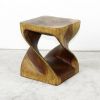 Haussmann® Original Wood Twist Stool 10 in SQ x 12 in | Chairs by Haussmann®