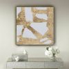 Large gold leaf painting golden abstract painting gold | Oil And Acrylic Painting in Paintings by Berez Art. Item composed of canvas compatible with minimalism and modern style