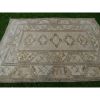 Vintage Turkish Geometric Milas Wool Low Pile Rug | Area Rug in Rugs by Vintage Pillows Store. Item composed of cotton & fiber