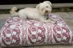 Cobra Head, Eggplant | Fabric in Linens & Bedding by Philomela Textiles & Wallpaper. Item made of linen