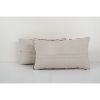 Muted Color Antique Carpet Rug Pillow, Faded Unique Long | Sham in Linens & Bedding by Vintage Pillows Store. Item composed of cotton and fiber