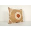 Tan Pastel Suzani Square Pillow Cases Fashioned | Sham in Linens & Bedding by Vintage Pillows Store. Item composed of fabric