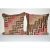 Set of Two 20" X 20" Turkish Kilim Pillow Cover | Sham in Linens & Bedding by Vintage Pillows Store. Item made of cotton with fiber