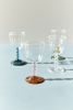 Hand Blown Circle Stem Wine Glass in Pink/Amber | Drinkware by Barton Croft. Item made of glass works with country & farmhouse & japandi style