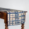 Raffia Shibori Table Runner - Cocoon & Moth Pattern - Indigo | Linens & Bedding by Tanana Madagascar. Item composed of fabric & fiber