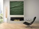 Green Sculptural Wall Art | Mixed Media in Paintings by Serge Bereziak. Item composed of canvas compatible with boho and minimalism style