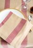 Oh! Stripes (Rose) Block Print Napkins, Set of 4 | Linens & Bedding by Ninéh