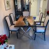 Custom Made Epoxy Table with Clear Resin | Dining Table in Tables by Ironscustomwood. Item composed of walnut & metal