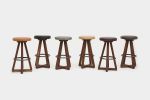 X3 Bar Stool | Chairs by ARTLESS. Item composed of walnut & leather