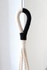Modern Contrast Color-Block Plant Hanger — Hand-Knotted Fiber Art | Plants & Landscape by Freefille