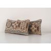 Set of Two Anatolian Carpet Rug Pillow, Pair Lumbar Pillow C | Cushion in Pillows by Vintage Pillows Store