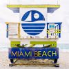 Miami Beach Lifeguard Stand - Rear View | Photography by Sorelle Gallery. Item composed of aluminum and synthetic