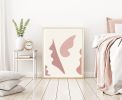 Minimal Scandinavian Abstract print in Nude Blush and Pink | Prints by Capricorn Press. Item composed of paper in boho or minimalism style