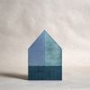 Wooden House - Blue/Silver No.9 | Sculptures by Susan Laughton Artist. Item made of wood