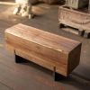 Razor Beam Bench in Walnut | Reclaimed Wood Bench | Benches & Ottomans by Alabama Sawyer. Item made of walnut