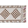 Vintage White Wool Kurdish Herki Runner Rug 2'7" X 11'11" | Area Rug in Rugs by Vintage Pillows Store. Item composed of cotton