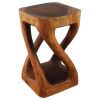 Haussmann® Wood Vine Twist Stool Accent Table 14 in x 23 in | Chairs by Haussmann®