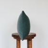 Green Teal Mohair with Woven Wool Lumbar Pillow 12x20 | Pillows by Vantage Design