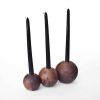 Boule candle holder - bougeoir #1 | Decorative Objects by Nadine Hajjar Studio. Item composed of walnut and copper in minimalism or contemporary style