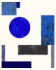 Abstract Geometric in Blues and Black | Prints by Capricorn Press. Item made of paper works with minimalism & mid century modern style