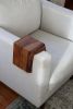 Live Edge 4.25" Walnut Wood Armrest Table | End Table in Tables by Hazel Oak Farms. Item composed of walnut